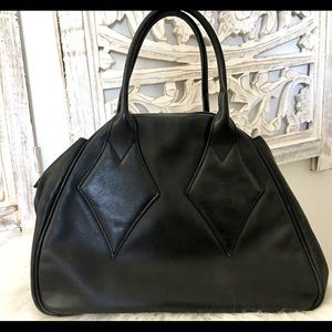 Vivienne Westwood Vintage Black Leather Handbag GUC